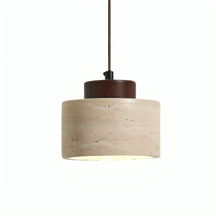 Travertine Stone Pendant Light – Natural Minimalist Design