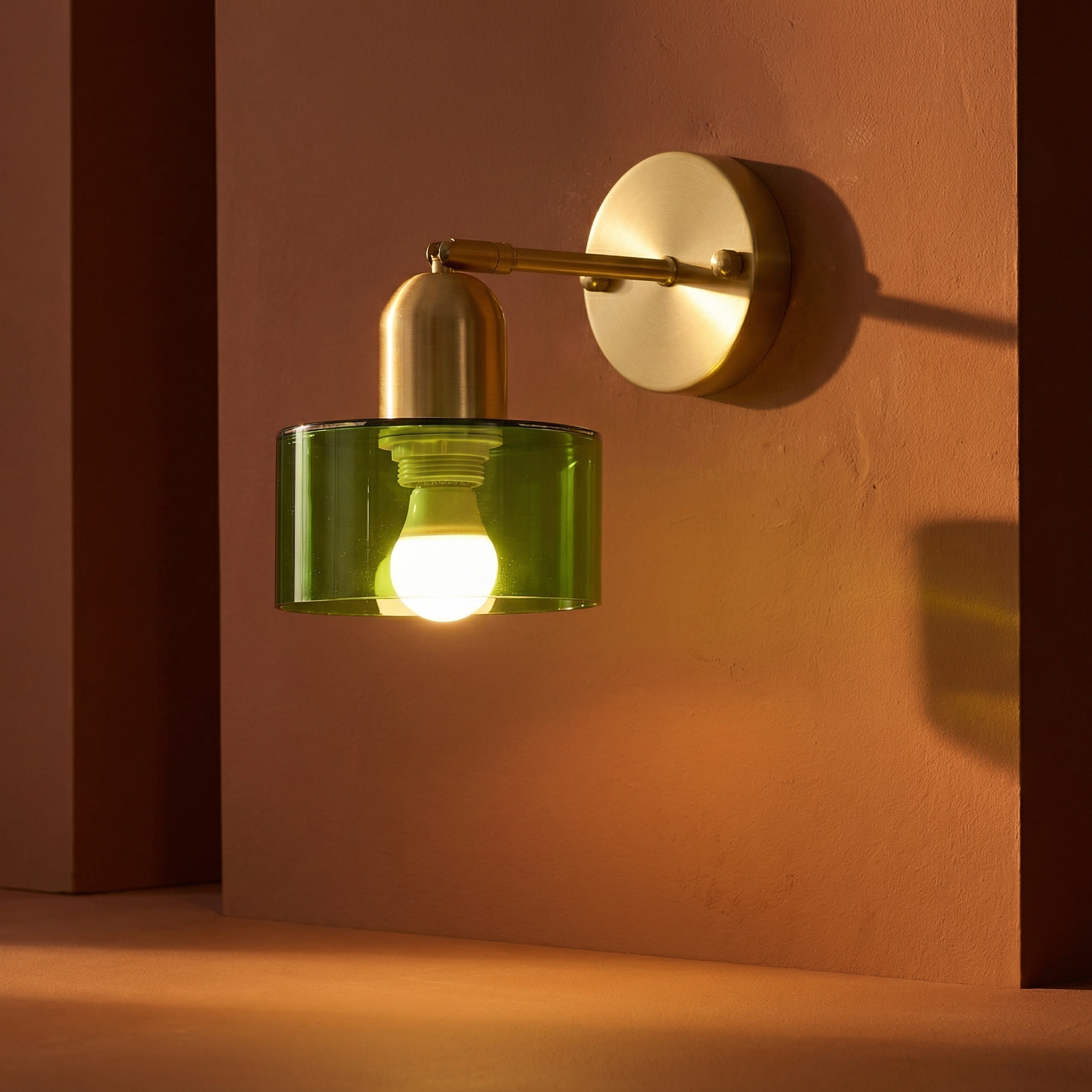 Bauhaus Colored Glass Wall Light – Modern Design