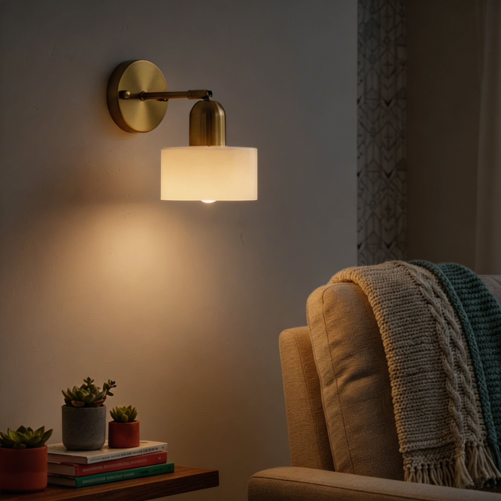 Bauhaus Colored Glass Wall Light – Modern Design