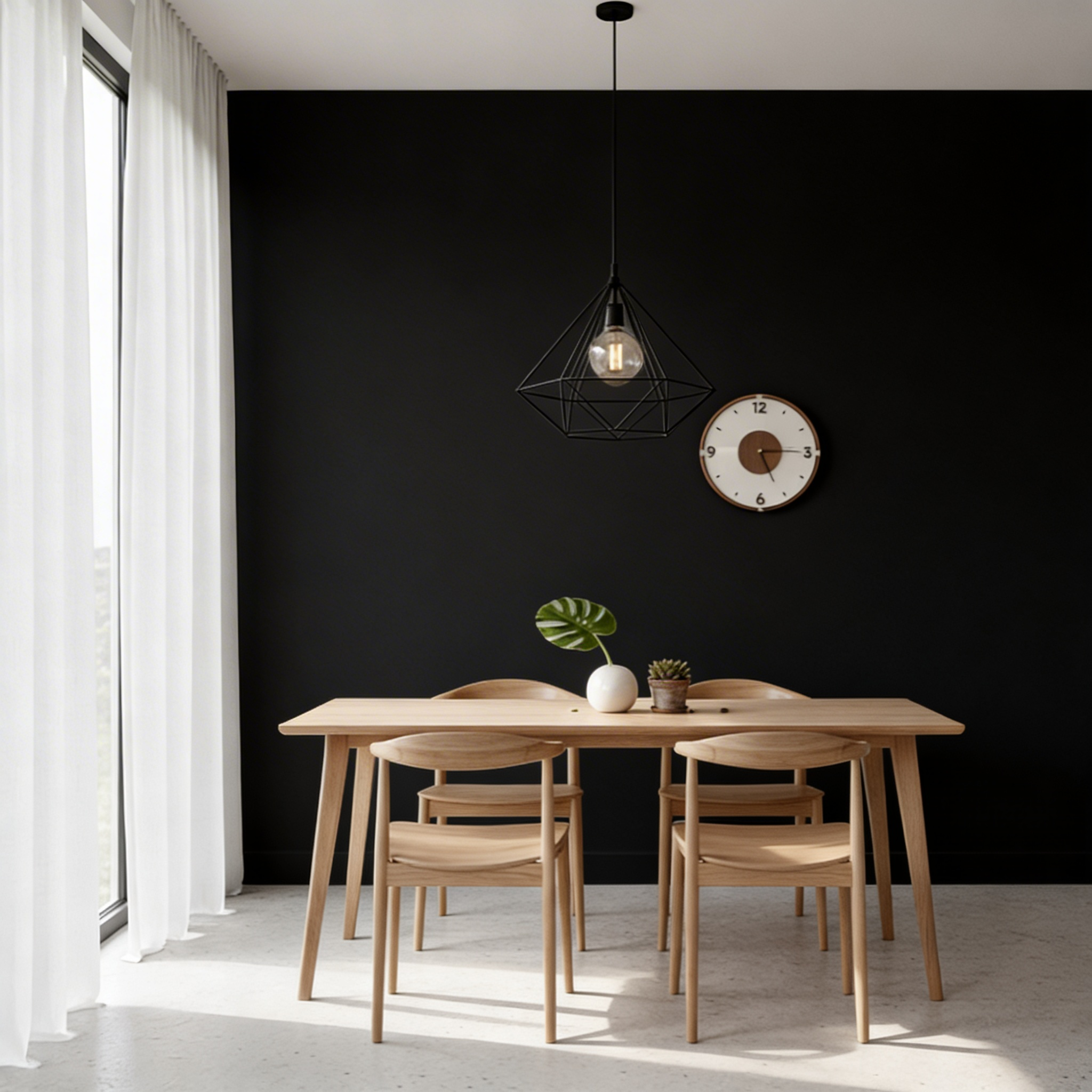 Nordic Silent Wall Clock – Wood & Acrylic Design