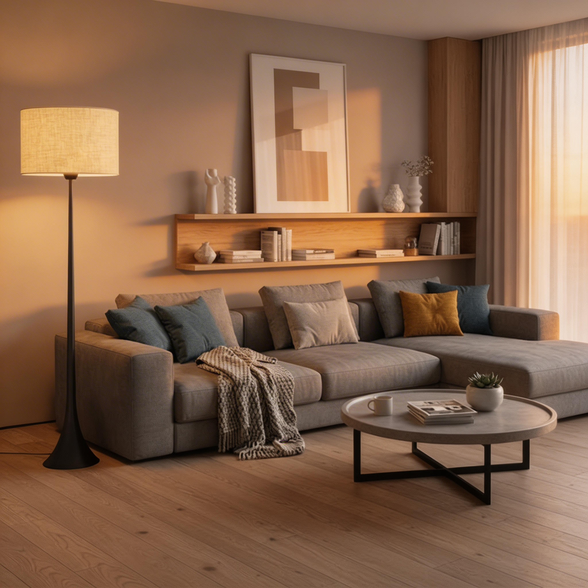 Anderos Silk Floor Lamp – Minimalist Design