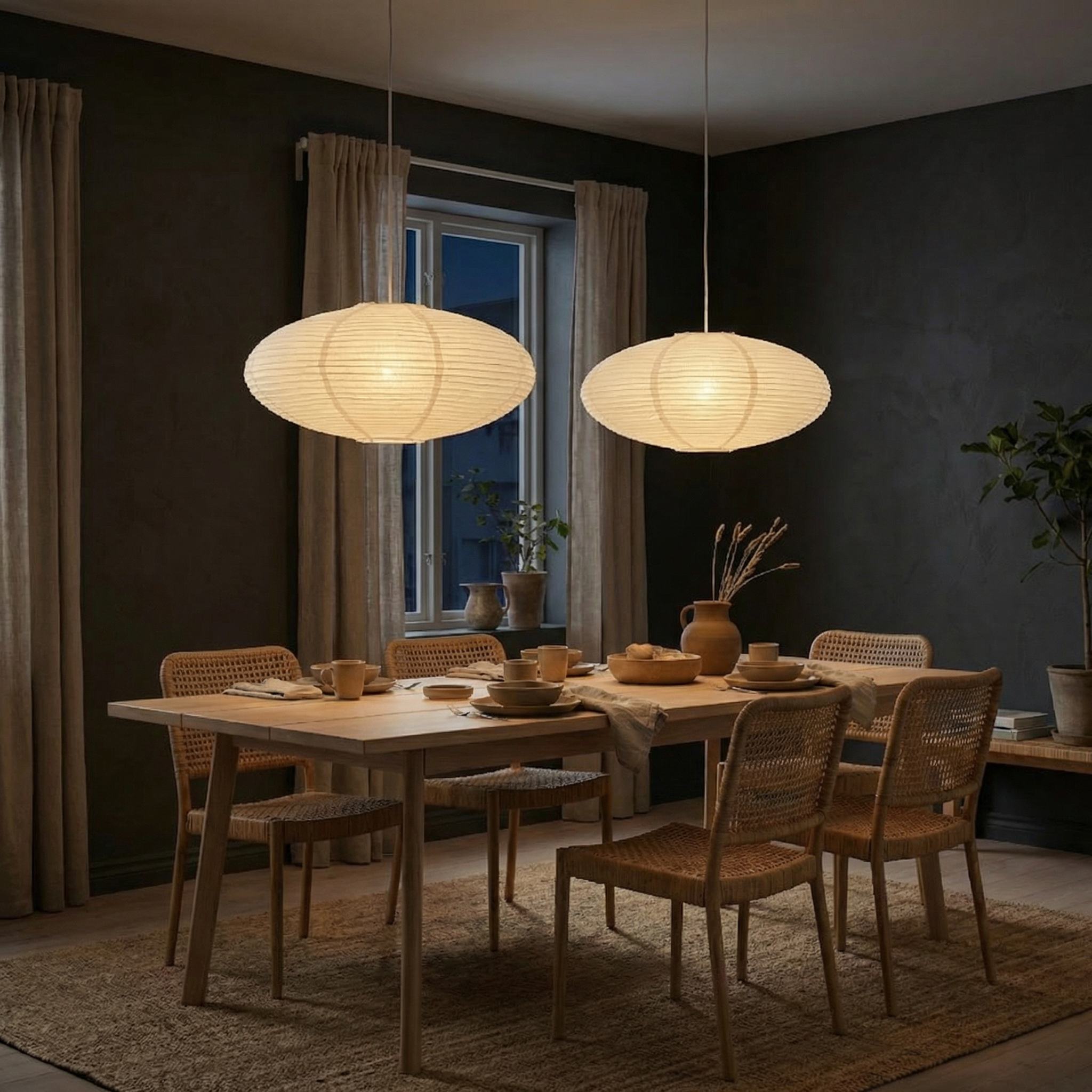 Wabi Paper Pendant Light – Natural Minimalist Design