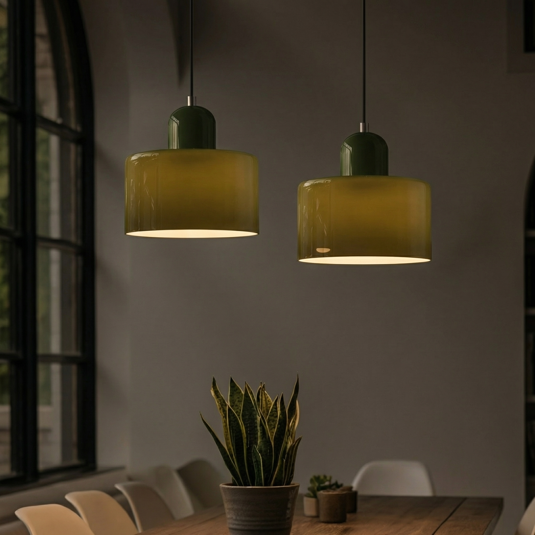 Bauhaus Pendant Light – Geometric Glass Design