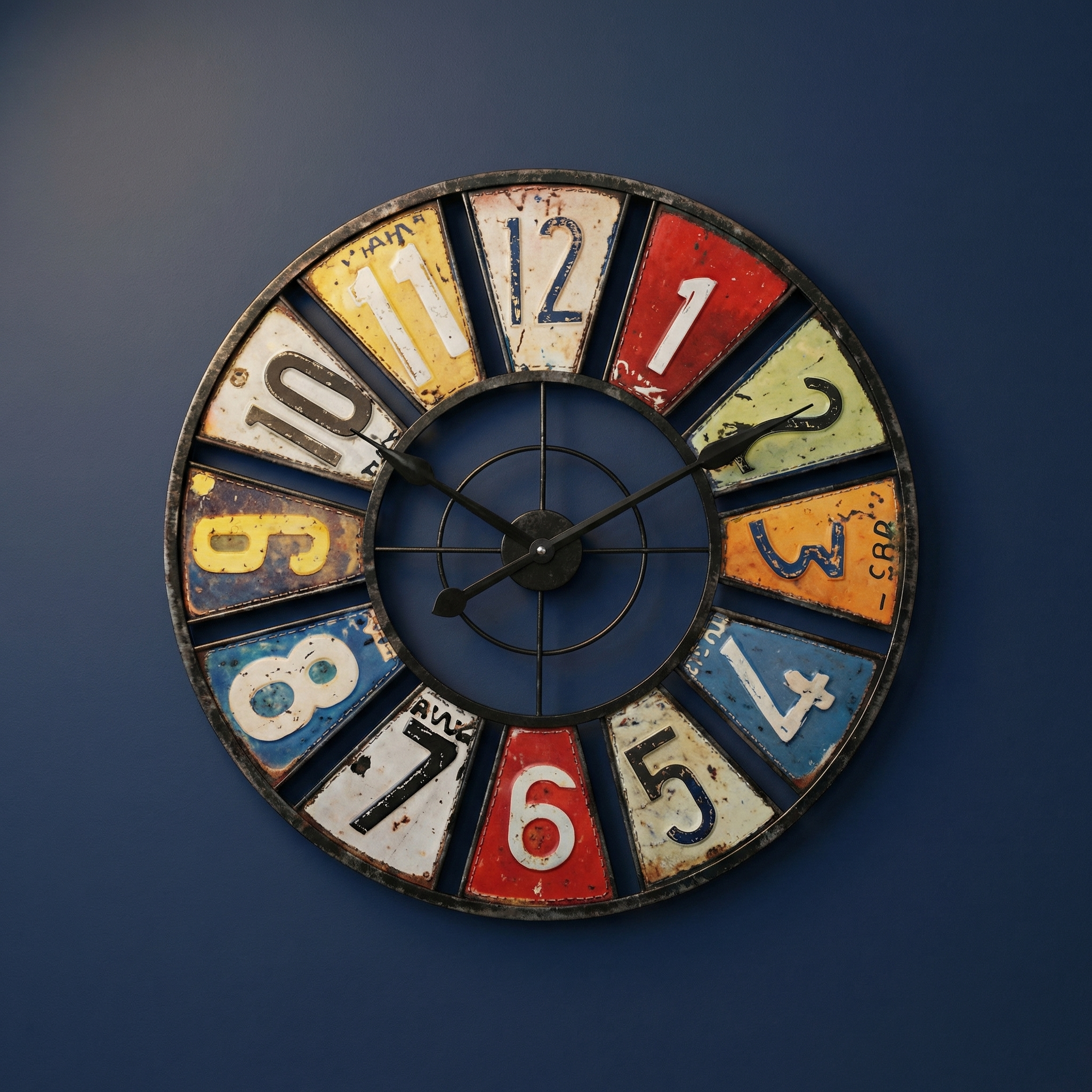Colorful Retro Wall Clock – Indoor & Outdoor