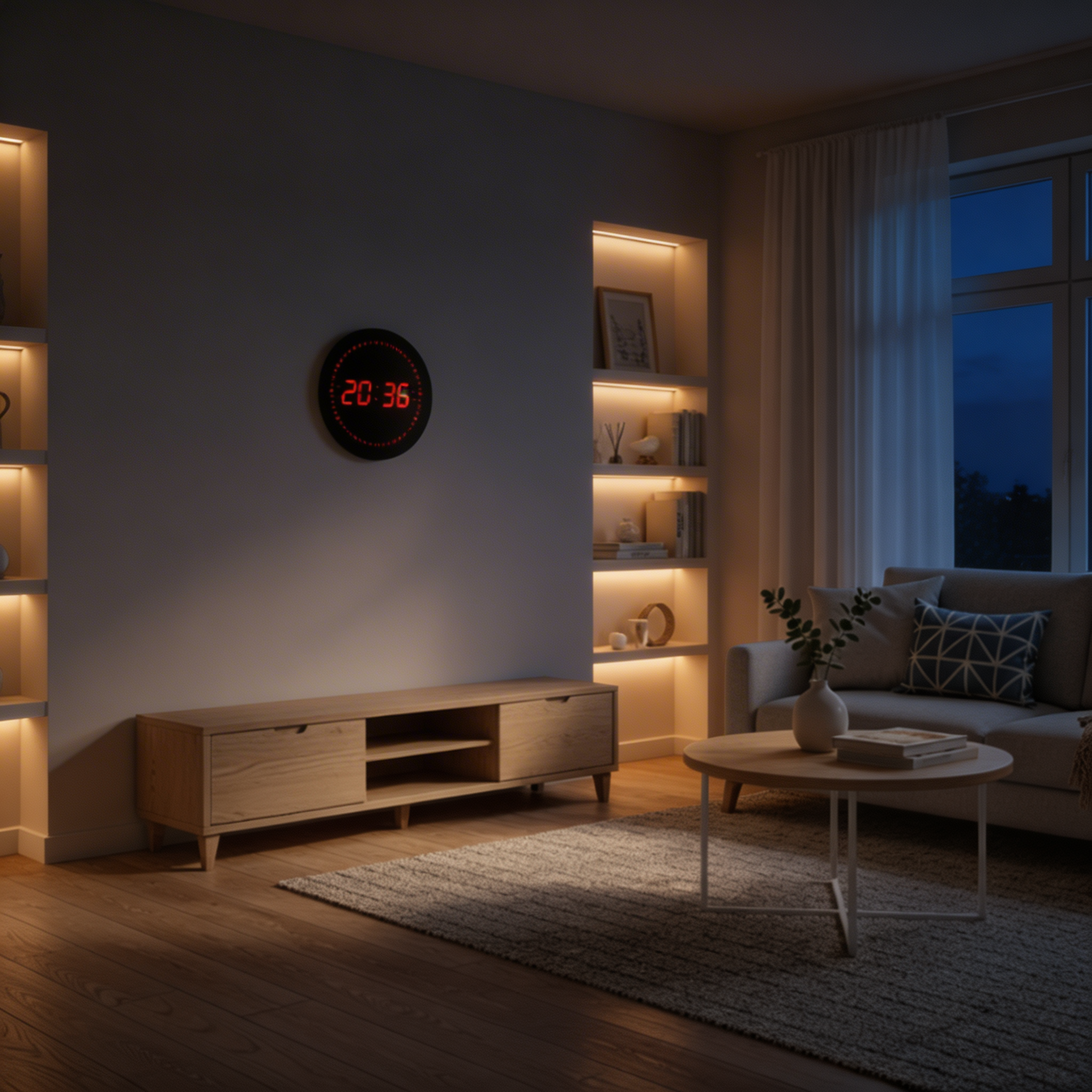 Digital Wall Clock – LED Display