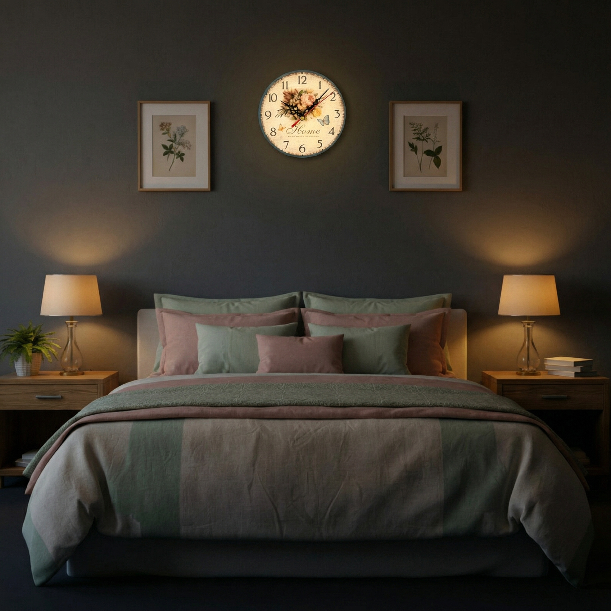 Natural Butterfly Wall Clock – Quiet Design