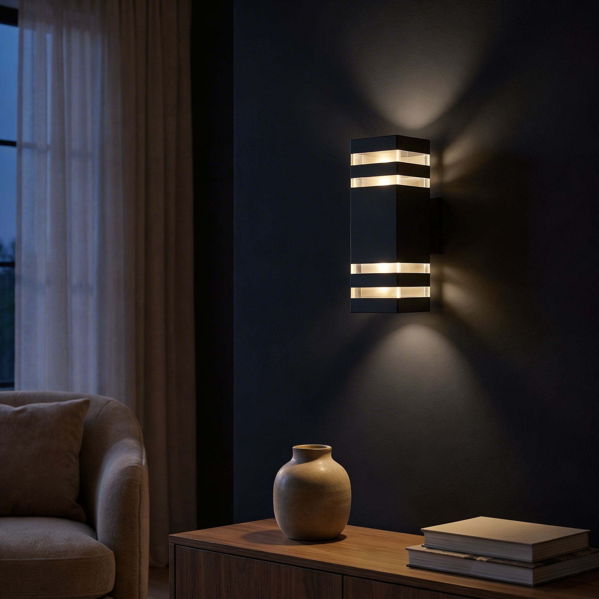 Outdoor Double Beam Wall Light – Modern Design