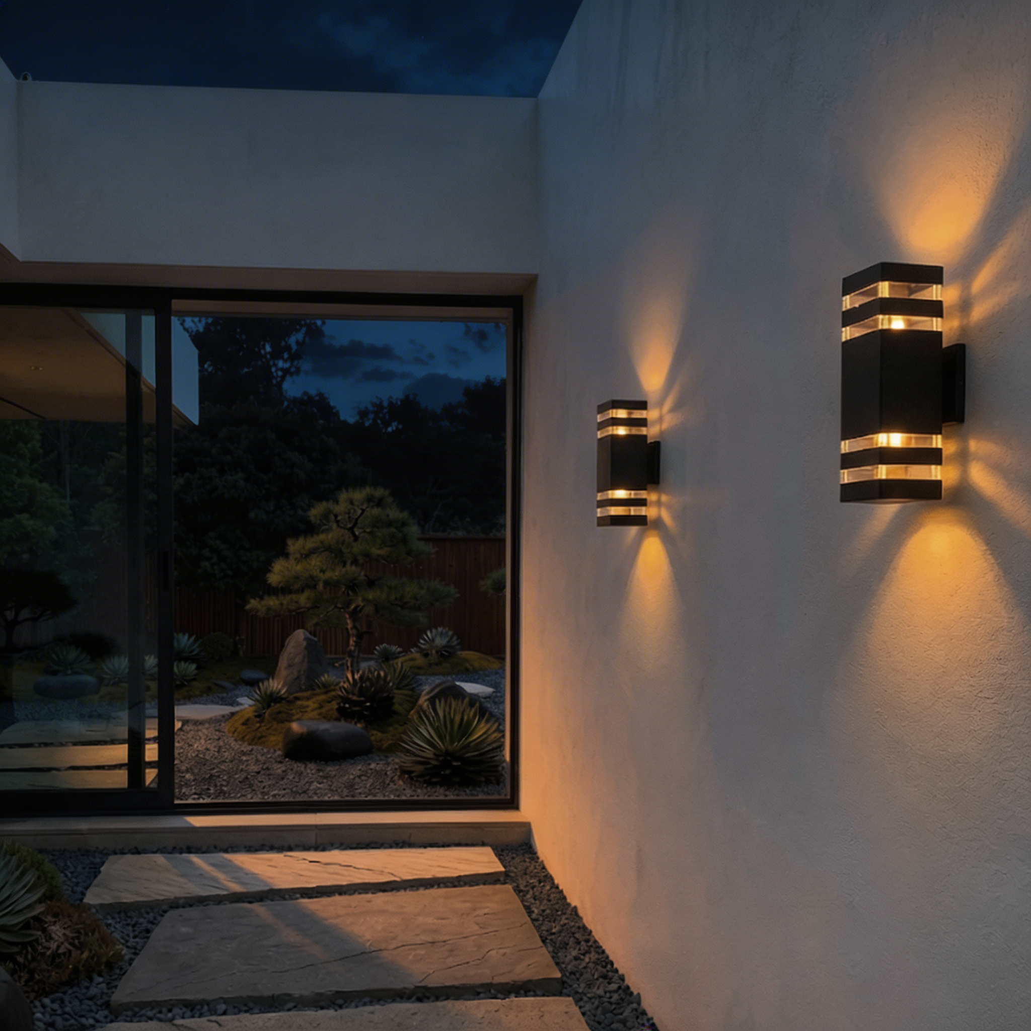 Outdoor Double Beam Wall Light – Modern Design