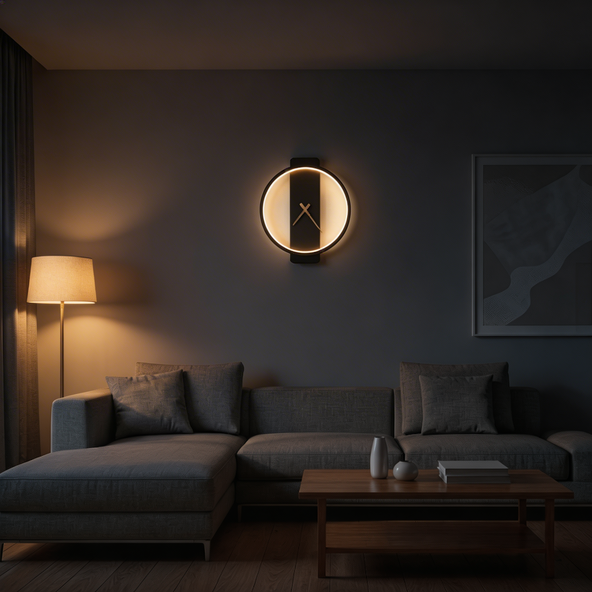 Sussy LED Wall Clock with Lighting – 2-in-1 Design