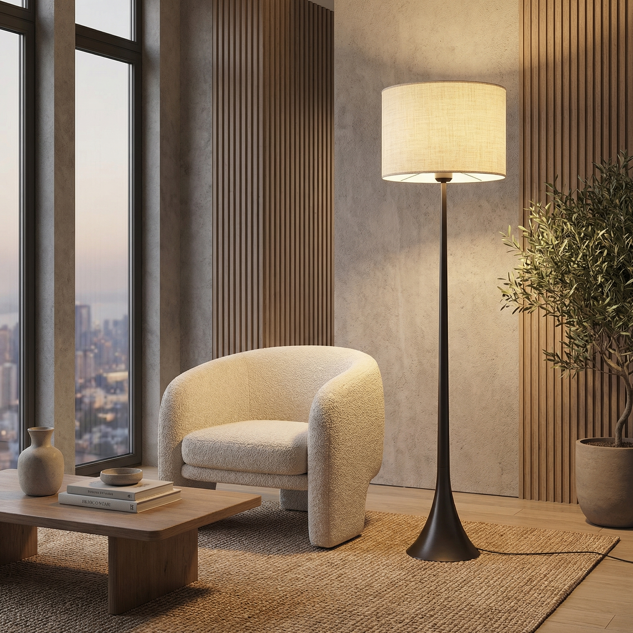 Anderos Silk Floor Lamp – Minimalist Design