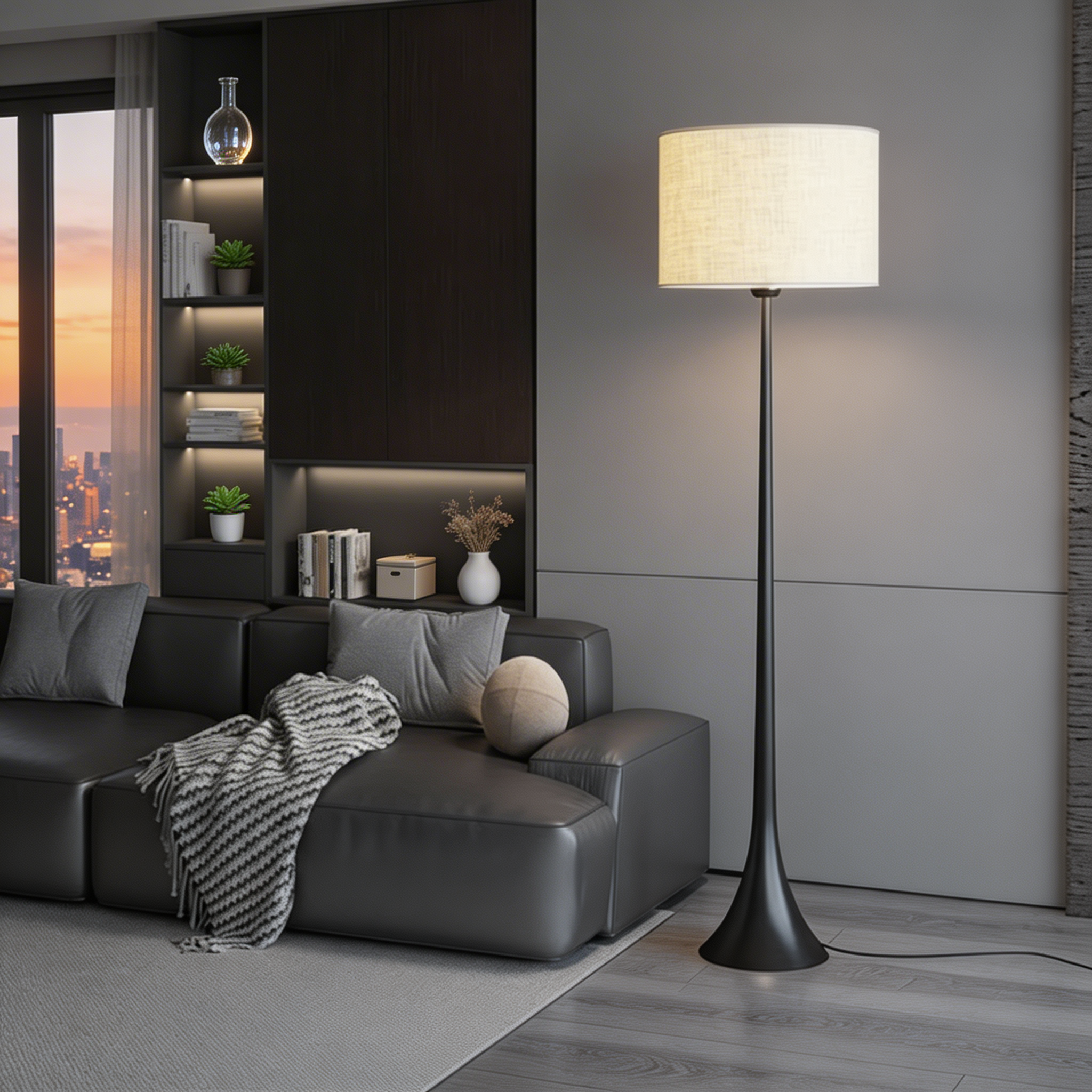 Anderos Silk Floor Lamp – Minimalist Design