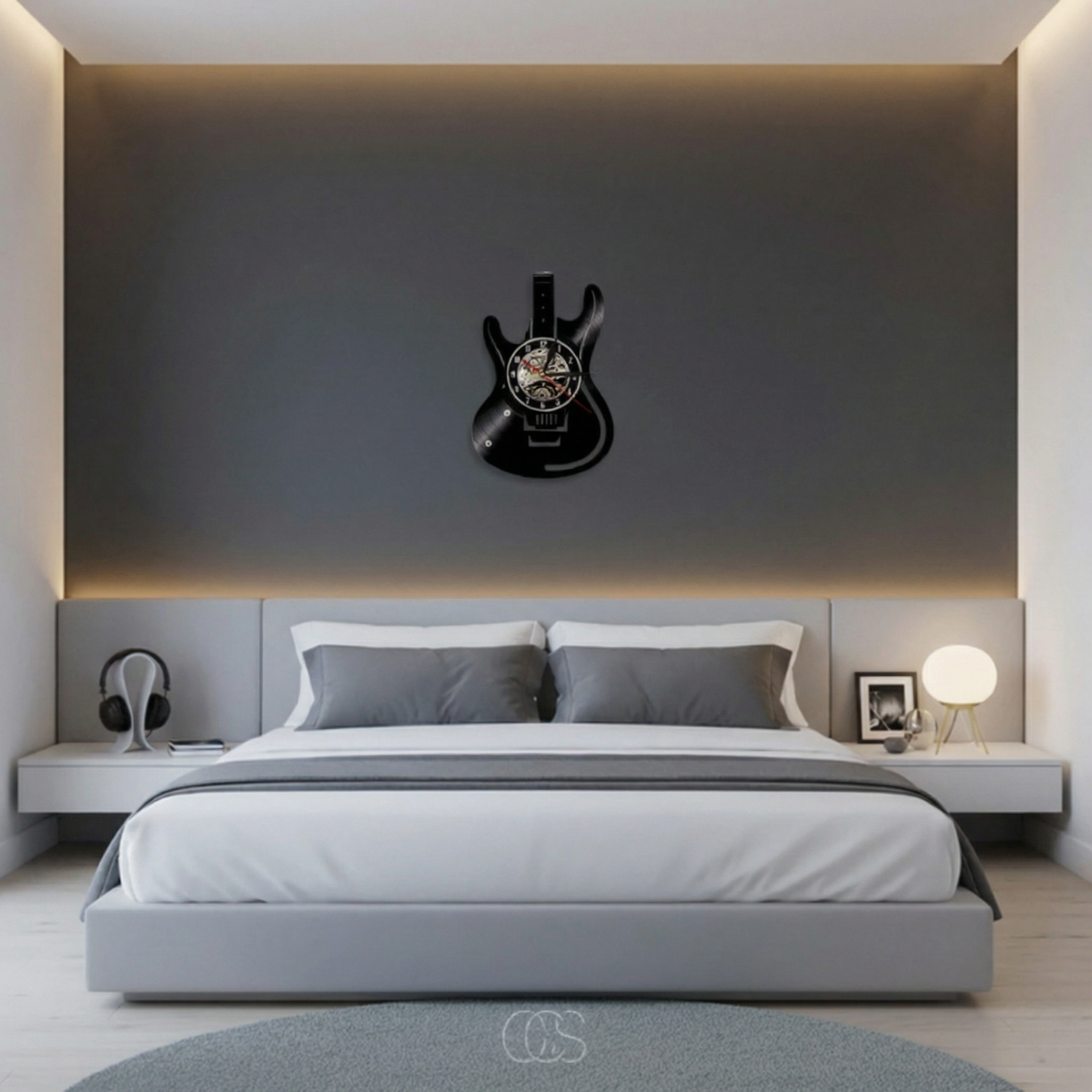 Guitar Vinyl Wall Clock – Music-Inspired Design
