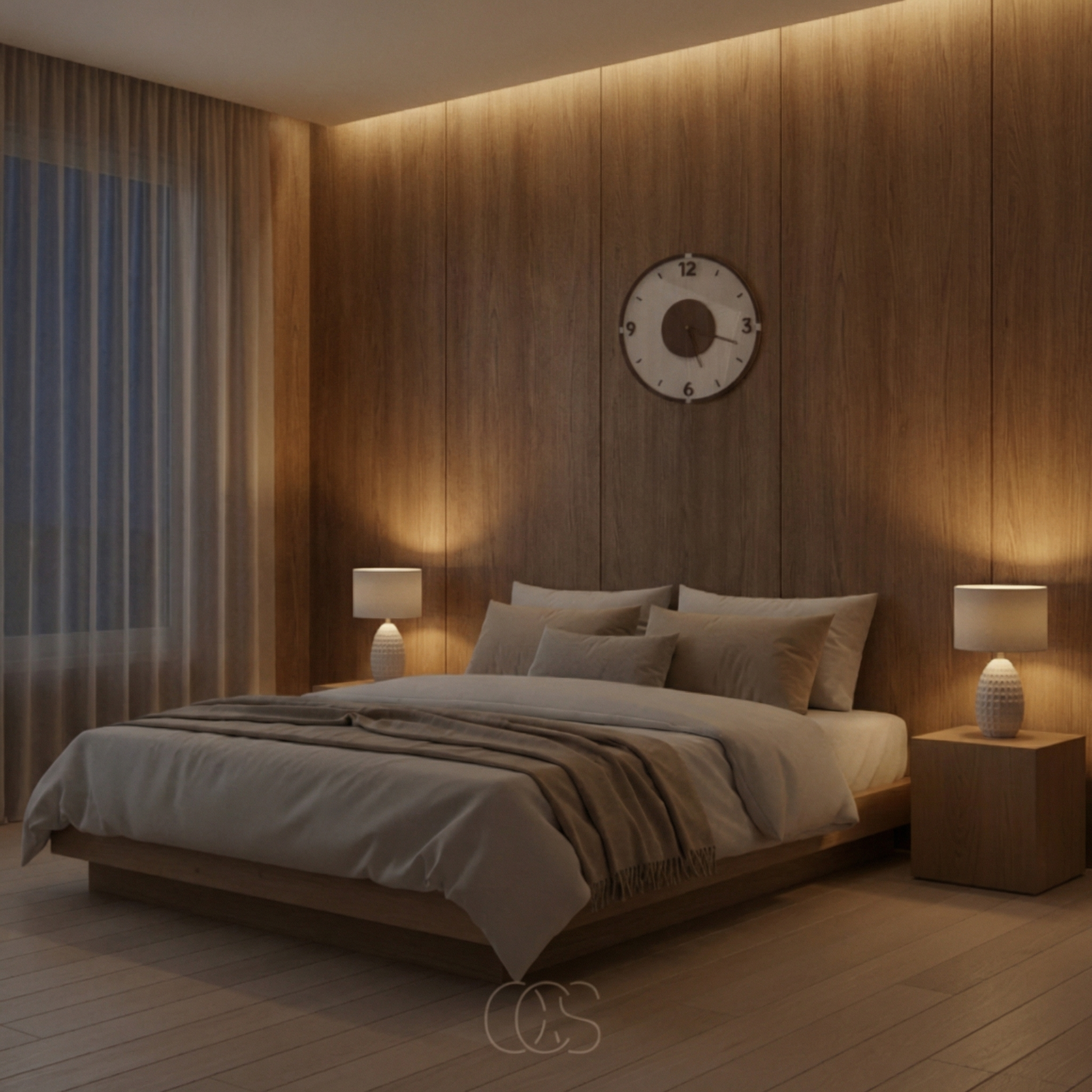 Nordic Silent Wall Clock – Wood & Acrylic Design